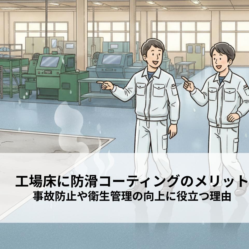 工場床に防滑コーティングを施すメリットとは？事故防止や衛生管理の向上に役立つ理由